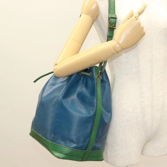 LOUIS VUITTON Epi Noe Shoulder Bag Bicolor Green Blue M44044 LV Auth 128621 - Picture 3 of 16